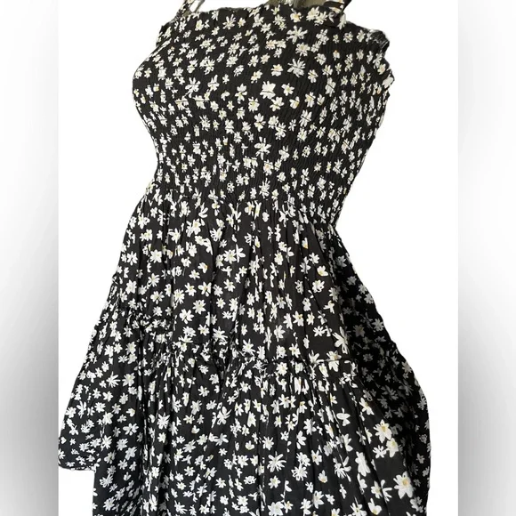 ASOS Floral Backless Layered Flared Dress Sz 2 - Picture 4 of 6